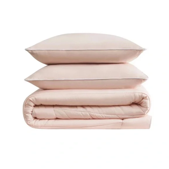 Blush Sateen Comforter 3 PC Set KING NWT - Picture 3 of 4